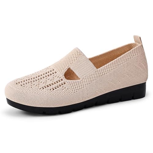 Women's Mesh Loafers Shoes Casual Breathable Slip-ons Flats Summer Knit Comfortable Walking Flat Sneakers — view 5