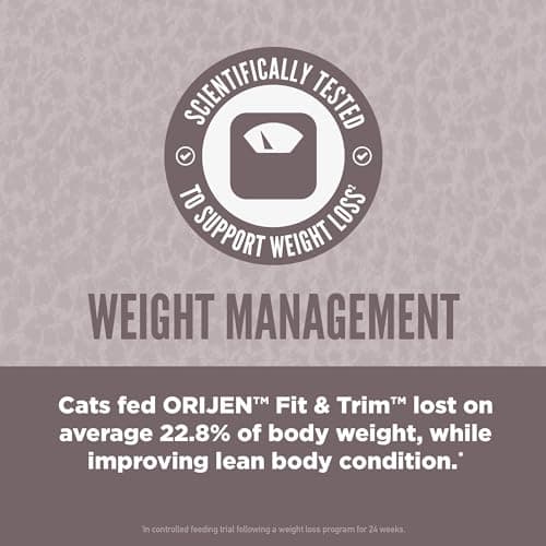 ORIJEN Fit & Trim Grain Free High Protein Premium Dry Cat Food 4lb Bag — view 4
