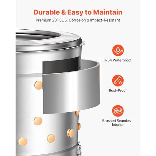 Uargd Electric Poultry Plucker Machine, 15.7-inch Drum, 550W Motor & 275RPM Speed, Equipped with 114 Soft Rubber Fingers & Portable Wheels, Stainless Steel Design for Cleaning 1-2 Birds at a Time — view 3