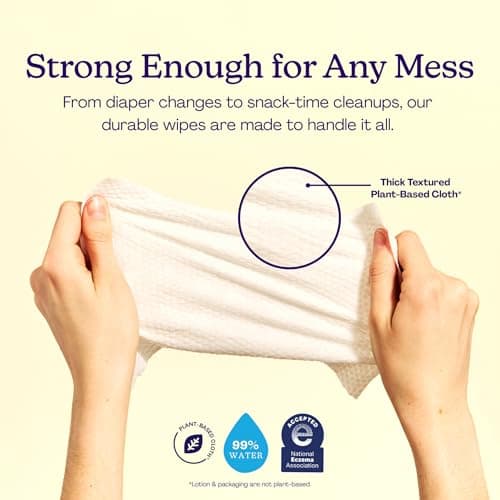 Hello Bello Premium Wipes, Designed for Sensitive Skin with Chamomile & Aloe Extracts, Simply Sage (12 Resealable Packets = 720 Total Wipes) — view 3