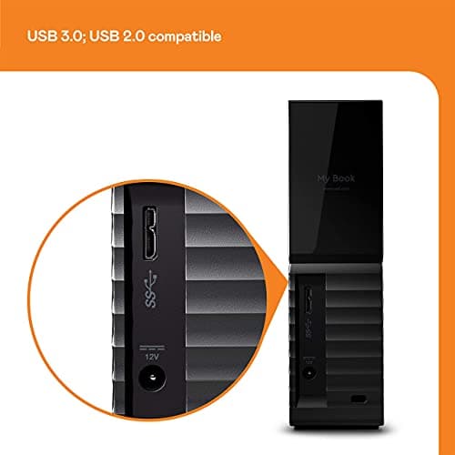 WD 12TB My Book Desktop External Hard Drive, USB 3.0, External HDD with Password Protection and Auto Backup Software - WDBBGB0120HBK-NESN — view 2