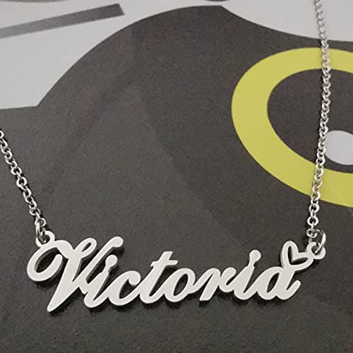 RONKAHSHOW Baby Custom Pendant Name Necklace Customized Personalized with Heart Necklace Best Gift for Women New Year Birthday Mother’s day Christmas wedding Party S — view 6