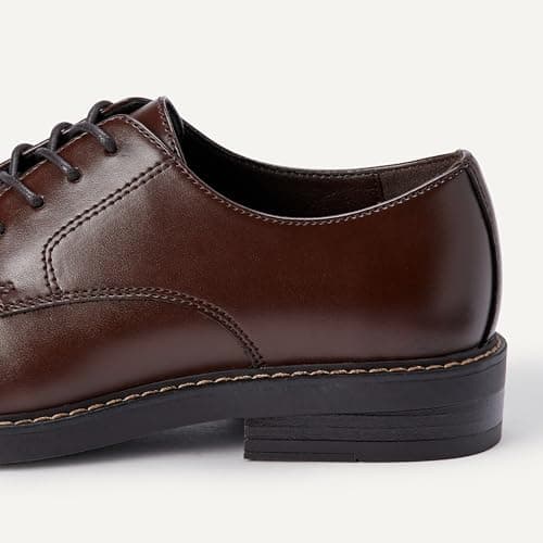 Amazon Essentials Men's Round Toe Derby Dress Shoes, Dark Brown, 10 — view 5