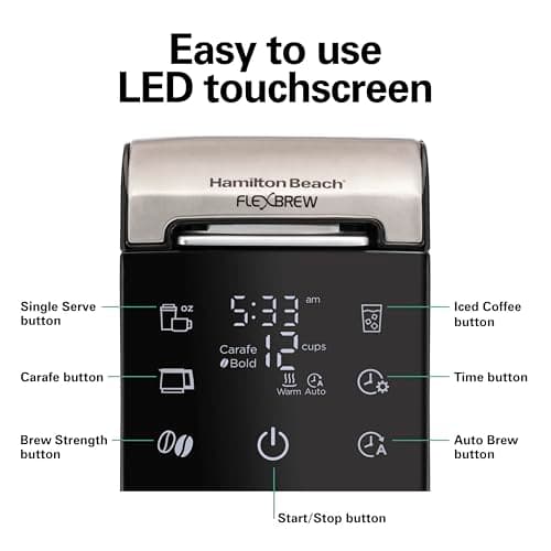 Hamilton Beach Flexbrew Advanced 5-in-1 Drip & Single Serve Coffee Maker — view 8
