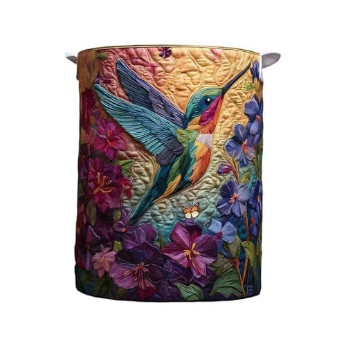 Spacious Quilted Laundry Hamper with Strong Handles Storage Bin for Home and Nursery Organization Quilted Laundry Basket — view 3