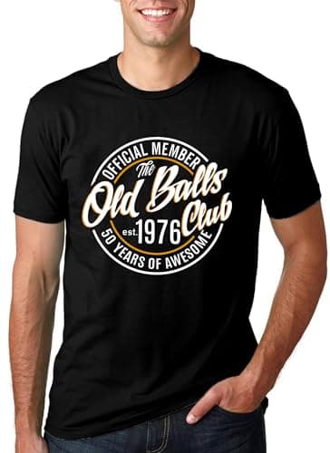 QAUN Mens 1976 Birthday Tshirt:50th Birthday Shirt Vintage 1976 Tshirt 50th Brithday Gifts for Father Friends