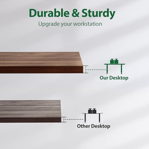 Agilestic Electric Standing Desk, 71 x 31.5 Inches Height Adjustable Desk, Sit Stand up for Work Office Home, Ergonomic Rising Computer Table with Memory Preset, Dark Walnut — view 4
