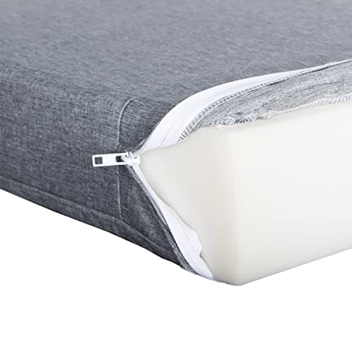youngseahome Patio Seat Cushion Covers,Washable Slip Covers Replacement,Waterproof Outdoor Furniture Chair Cushion Pillow Seat Cover for Couch,Garden,Sofa,Gray,22"×20"×4"(4 Covers Only) — view 6