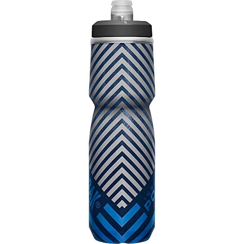 CamelBak Podium Chill Insulated Bike Squeeze Water Bottle, Cold Retention for Cycling, 24oz, Navy Stripe