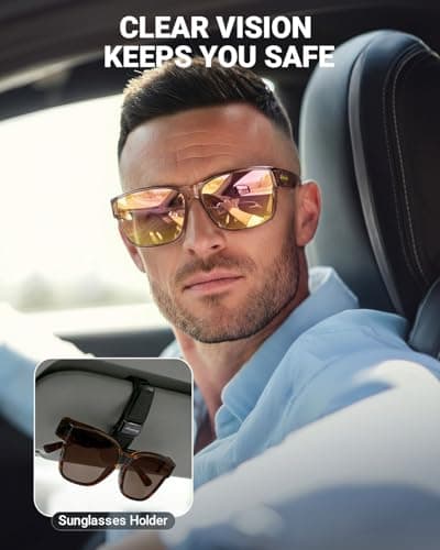 Meeloog Polarized Sunglasses Over Glasses for Men Women, Classic Rectangle Fitover Shades UV400 for Driving Fishing MST0091, P1 Champagne Frame/Pink Mirrored Lens, Standard — view 2