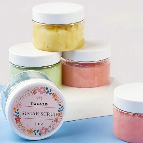 TUZAZO 4 Oz Plastic Containers Small Jars with White Lids, 12 Pack — view 5