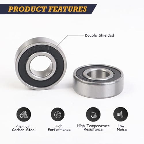 Oraivy 6201RS Bearings 5Pcs Double Rubber Seal Bearings Steel 12x32x10mm Deep Groove Ball Bearings — view 3