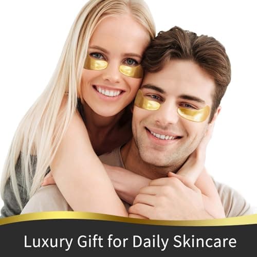 Under Eye Patches, 40 Pairs Eye Mask for Dark Circles, Puffy Eyes, Undereye Bags,Wrinkles,Eye Mask Patches with 24K Gold, Hyaluronic Acid,Rose & Aloe Vera, Eye Treatment Skin Care for Men & Women Gift — view 5