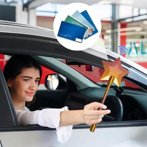 3D Printed Credit Card Wand Tap to Pay, Magic Wand Contactless Payment Card Holder, Suitable Scenarios for Card Payment (Star-E) — view 3
