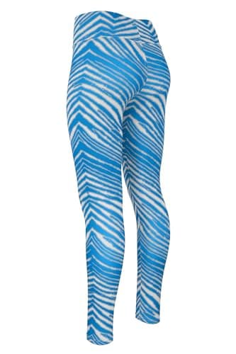 Zubaz NFL Women's Basic Zebra Print Legging, Detroit Lions, Small Team Color