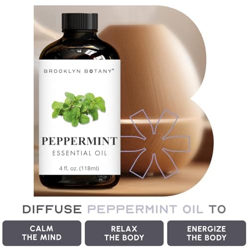 Brooklyn Botany Peppermint Essential Oil - Huge 118 ml - 100% Pure and Natural - Premium Grade with Dropper - for Aromatherapy and Diffuser — view 4