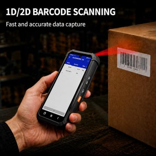 Aonim Rugged Windows 11 Handheld Computer, 6.5 Inch Touchscreen, Intel N150, 8GB RAM 256GB Storage, WiFi 6, 4G LTE, NFC, GPS, IP68 PDA, Optional 1D/2D Barcode Scanner — view 2