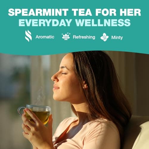 HANDPICK, Spearmint Tea Bags (100 Herbal Tea Bags) | Refreshing Mint Tea | Non-GMO, Gluten Free | Round Eco-Conscious Teabags — view 5