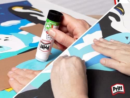 Pritt Glue Stick, Safe & Child-Friendly Craft Glue for Arts & Crafts Activities, Strong-Hold adhesive for School & Office Supplies, 1x43g Pritt Stick, white — view 5