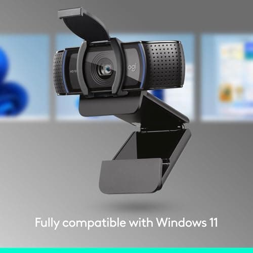 Logitech C920e HD 1080p Mic-Enabled Webcam, Certified for Zoom, Microsoft Teams Compatible, TAA Compliant — view 4