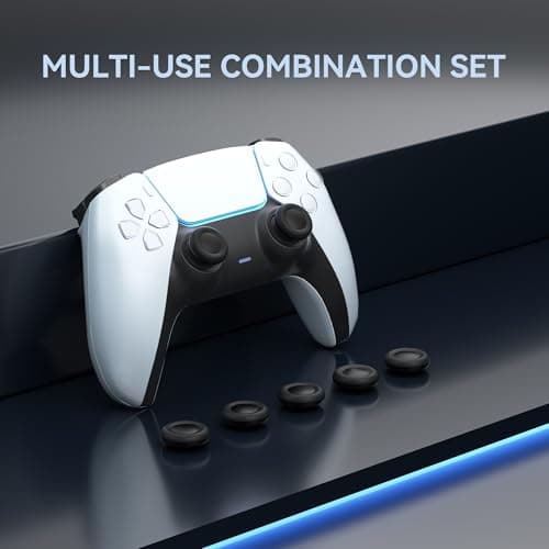 12-Pack Black Joystick Replacement Caps Compatible with PS4/PS5 - Non-Slip, Anti-Glue, Fingerprint-Proof Compatible with for Someone — view 5