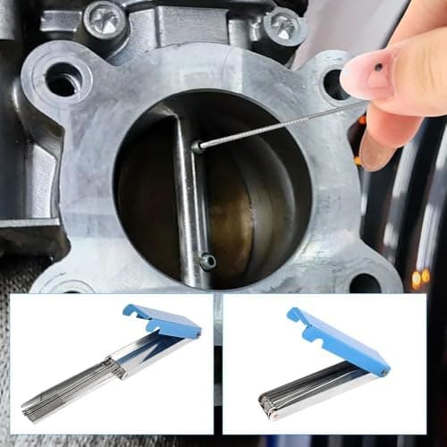9 Pack Carburetor Cleaning Kit Airbrush Torch Tip Cleaner Set with 23 Carb Cleaner Needles 5 Nylon Brushes 1 Two-Head Brush 1 Scraper and 4 Cleaning Hooks for Motorcycle ATV Chainsaw Maintenance — view 5