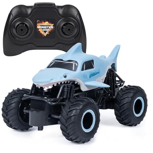Monster Jam, Official Megalodon Remote Control Monster Truck, 1:24 Scale, 2.4 GHz, for Ages 4 and Up
