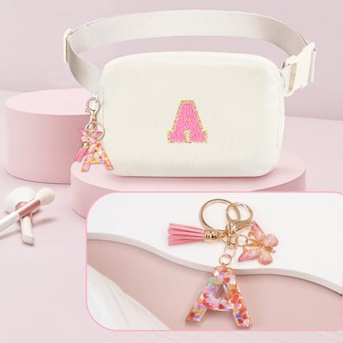 Personalized Initial Fanny Pack - Birthday Gifts Set for Girls Teen Girls Kids, Christmas Gift Cross Body Bag Belt Bag Gifts Trendy Stuff for 4 5 6 7 8 9 10 11 12 13 Year Old Girl (A) — view 7