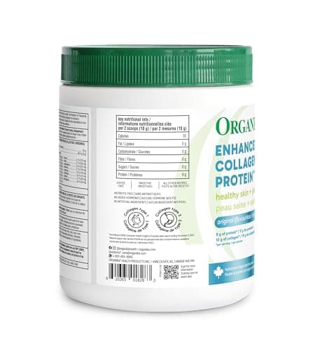 Organika Enhanced Collagen Peptides Powder (Type 1 & 3) – 10g Per Serving for Hair, Skin, Nails & Joints – Canadian-Made, Grass-Fed, Non-GMO, 500g — view 10