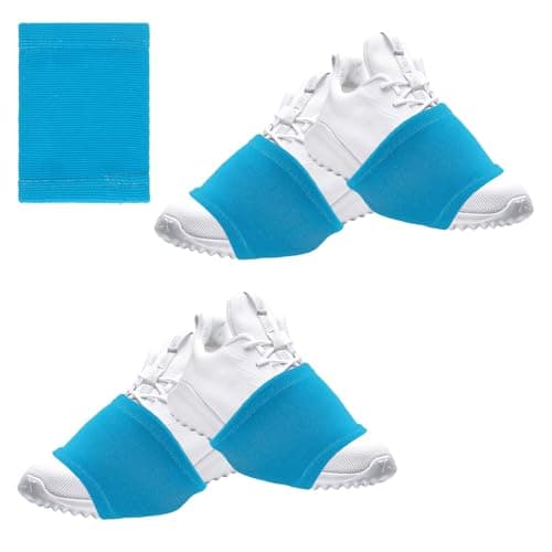 2 Pair Shoe Socks Covers for Dance, Dance Shoe Socks Anti-Slip on Smooth Floors, Dance Shoe Covers Over Sneaker for Dancers Women, Ballet Equipment for Turns & Spins, Dance Accessories (Blue)