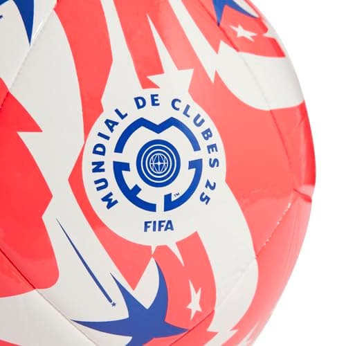 Adidas Unisex-Adult FIFA Club World Cup Club Soccer Ball,White/Lucid Red/Power Blue/Black,3