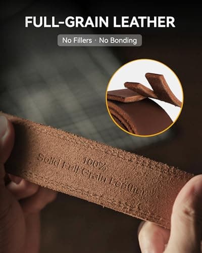 CHAOREN Mens Belts Leather - 35mm Genuine Leather Belts for Men - Ideal Match for Casual Jeans — view 3