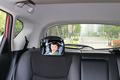 Jolly Jumper Baby Mirror Standard - Non-Rotating Wide View Rear-Facing Car Mirror with Headrest Mount & Shatter-Resistant Surface — view 3