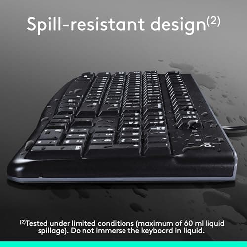 Logitech MK120 Full Size Wired Keyboard and Mouse Combo - Black — view 5