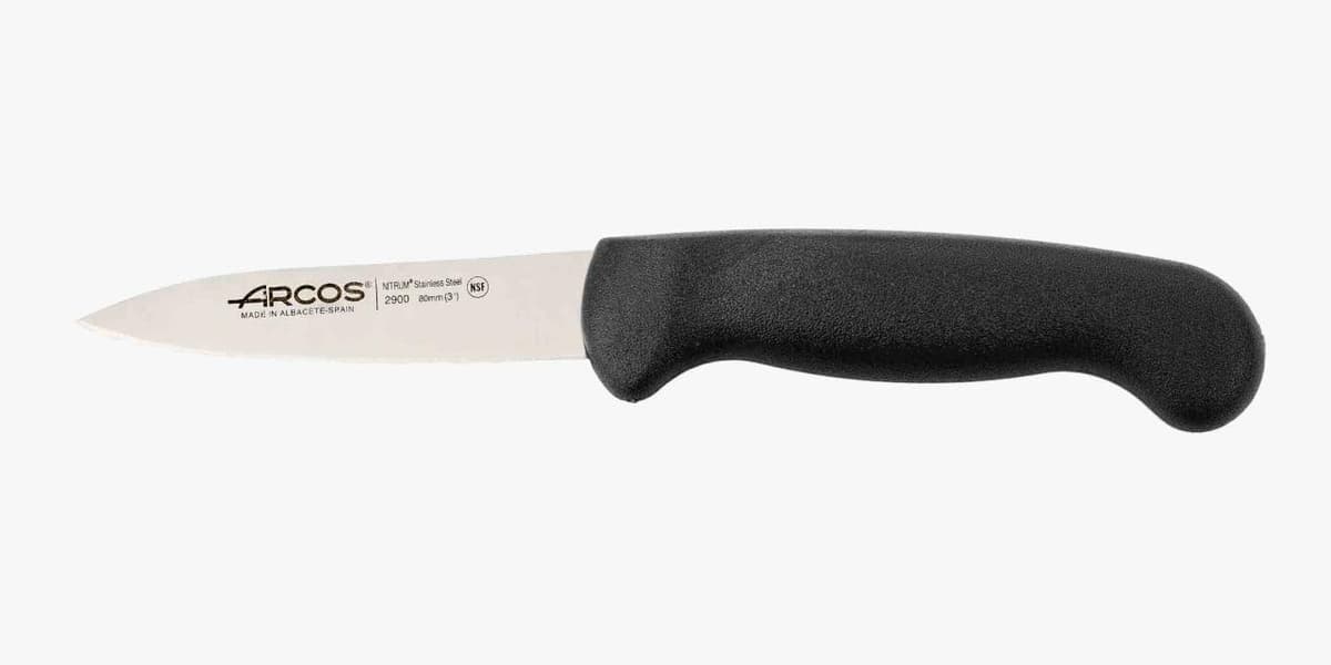 Arcos Serie 2900 - Cuchillo Santoku con Alveolos - Hoja de Acero Inoxidable Nitrum de 180 mm - Mango inyectado en Polipropileno Color Rojo — view 50