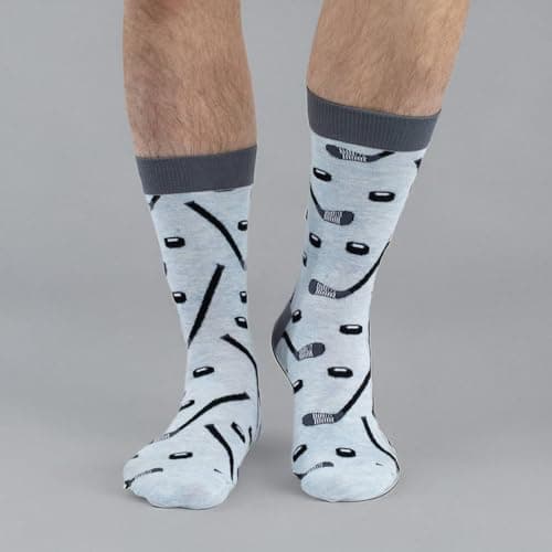 Good Luck Sock Men's Hockey Sticks and Pucks Socks, Adult, Shoe Size 7-12 — view 2
