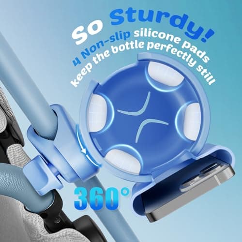 Stroller Cup Holder with Phone Holder, Accessories for Walker Wheelchair — view 4