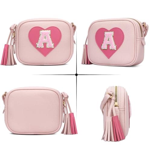 KKXIU Kids Purse Toddler Gifts for Girls and Women Vegan Leather Crossbody Bag with Tassel, A, Cute — view 3