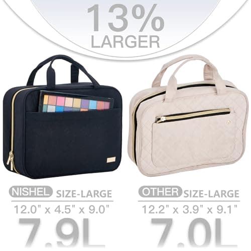 NISHEL Travel Toiletry Bag for women, Portable Hanging makeup Organizer — view 2