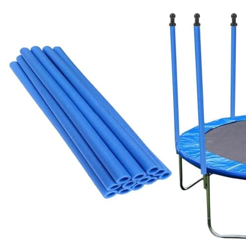 12Pcs Trampoline Pole Foam Sleeves, 34.64 Inch/88CM Waterproof Round Tube Protective Trampoline Spring Cover Padding, Protective Trampoline Spring Cover Padding for Indoor and Outdoor (Blue) — view 3