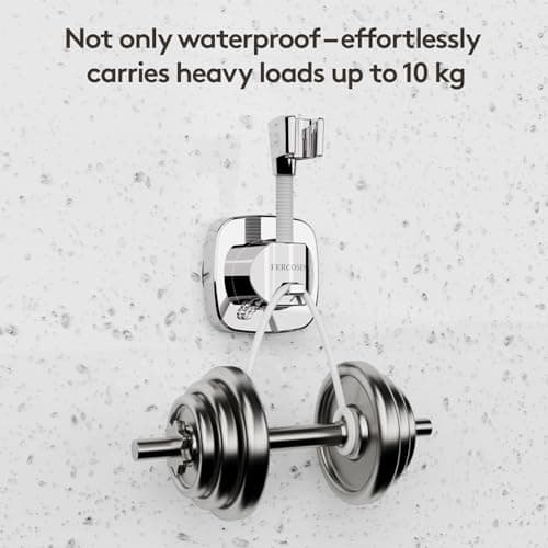 FERCOSEN Shower Head Holder with Suction | 360° Swivel | Black — view 3