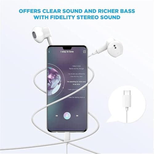 USB C Headphones for iPhone 17/16/15 Pro Max Plus Type C Earphones with Microphone & Remote Noise Cancelling Earbuds for iPhone 17/16/15 Pro, iPad, Galaxy S23/S22/S21/S20/Ultra Note 10/20 — view 5