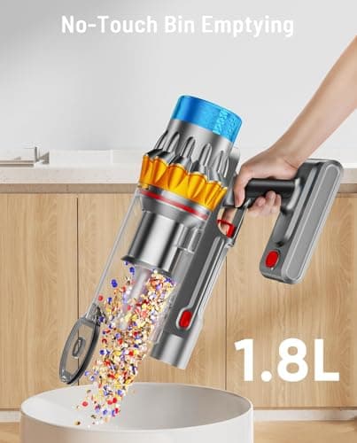 Cordless Vacuum Cleaner, 55KPA 70Min 650W Motor Powerful Vacuum Cleaners for Home, Self-Stand Cordless Stick Vacuum Rechargeable Anti-Tangle/LED Screen/1.8L Cup for Home Pet Hair/Carpet/Hardwood Floor — view 6