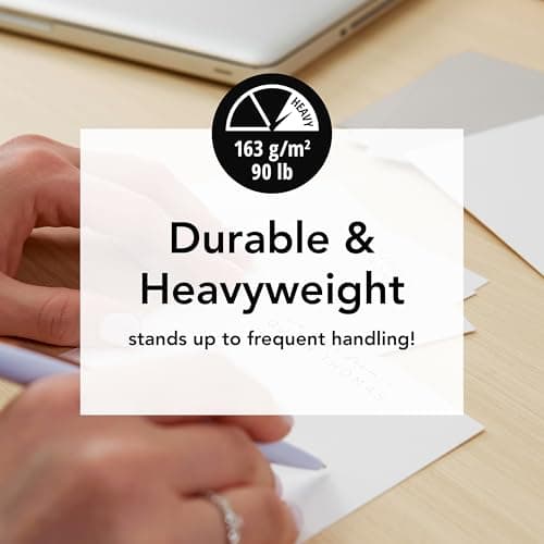 Neenah Index Cardstock, 8.5" x 11", 90 lb./163 gsm, White, 300 Sheets, Lightweight, 94 Brightness - EXTRA SHEETS, MORE VALUE! (91437) — view 5