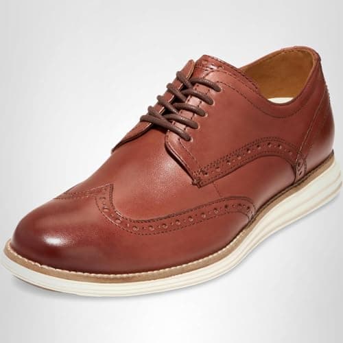 Cole Haan Men's Original Grand Shortwing Oxford Shoe, Woodbury Leather/Ivory, 12 Medium US — view 6