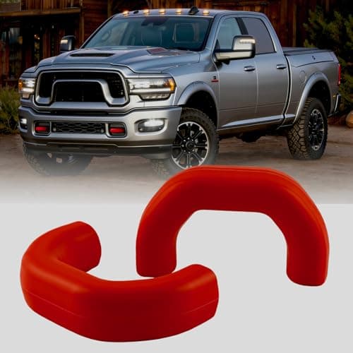 Customized Front Tow Hooks Covers for RAM 2500/3500(2019-2026) -Hitch Cover,Protect and Enhance Your Vehicle’s Front End,Red Finish
