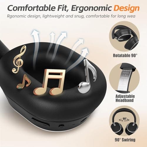 MMWOWARTS Hybrid Active Noise Cancelling Bluetooth Headphones — view 2
