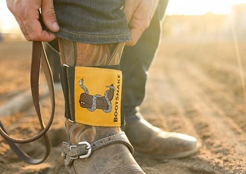 Bootsnake Cowboy Boot Accessory Strap, Reduces Boot Lines, Keeps Pant Legs Smooth, Blocks Dirt and Debris (Yellow, Standard) — view 4