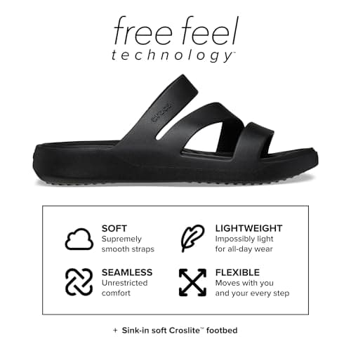 Crocs Women's Getaway Platform Strappy Sandals, Black, 8 — view 6