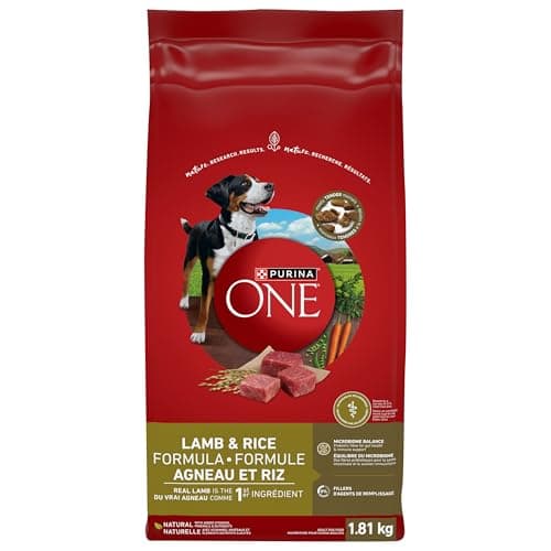 Purina ONE Dry Dog Food, Microbiome Balance Lamb & Rice - 1.81 kg Bag (1 Pack)